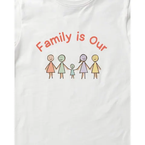 ほのぼのイラストの親子お揃いファミリーTシャツ