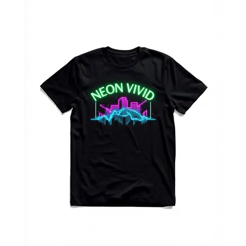 ネオンカラーが映える音楽フェスTシャツデザイン