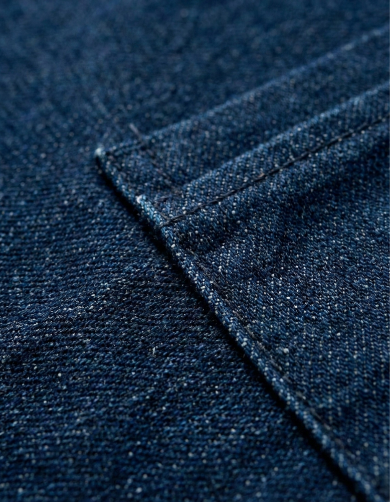 preTTy デニムエプロン（MK7003）の生地感画像（生地感）